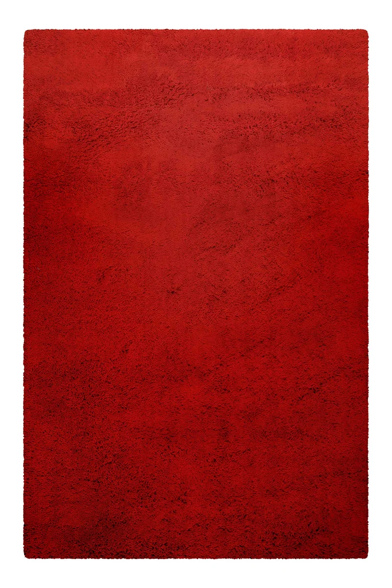 Wollteppich Rot Shaggy Hochflor "Rossi" Homie Living