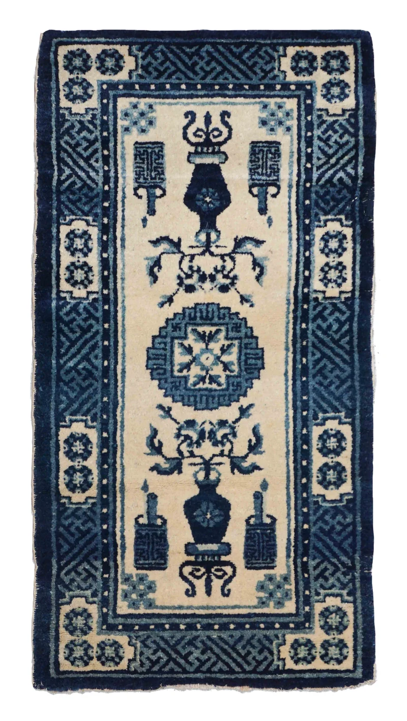 Alter China Teppich | 133 x 70 cm | Nr. 18867