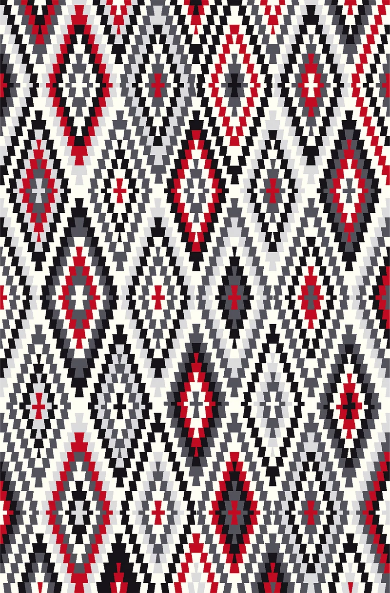 WECONhome Teppich 120x170 cm Rot "Fresh Kelim"