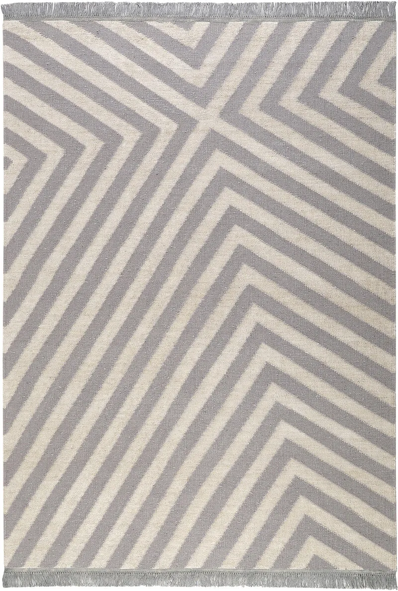 Carpets&Co. Teppich 80x150 cm Beige Grau "Edgy Corners"