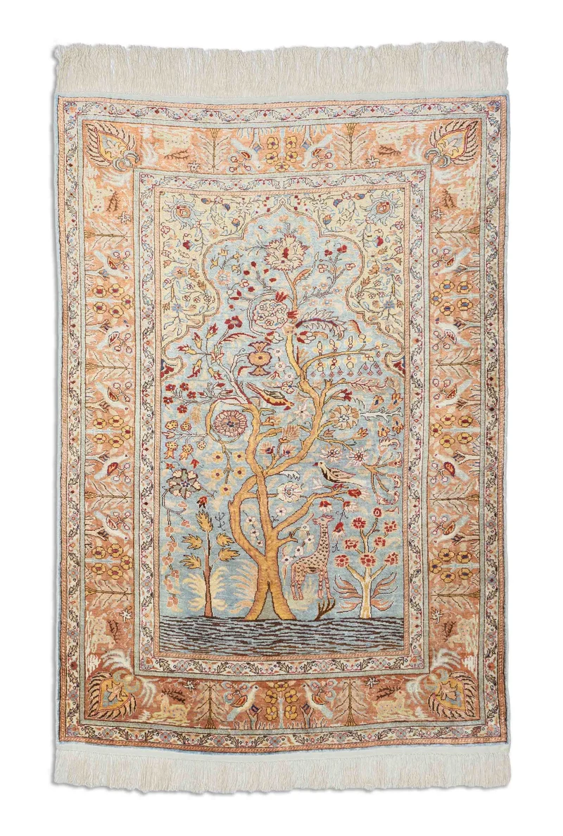 Hereke aus reiner Seide mit Goldfäden | 140 x 98 cm | Nr. 17451