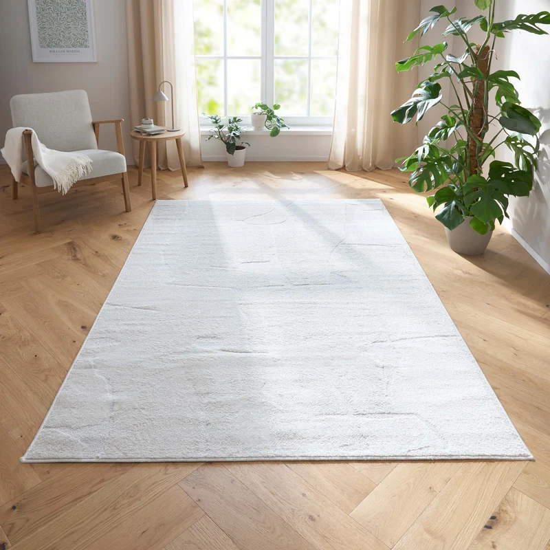Tara Carpet Avalon uni Hoch-Tief-Struktur - Creme