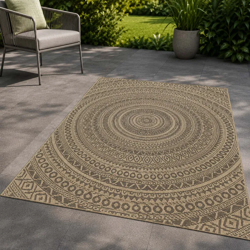 TaraCarpet Regina Mandala Wohnzimmer,Schlafzimmer,Esszimmer natur