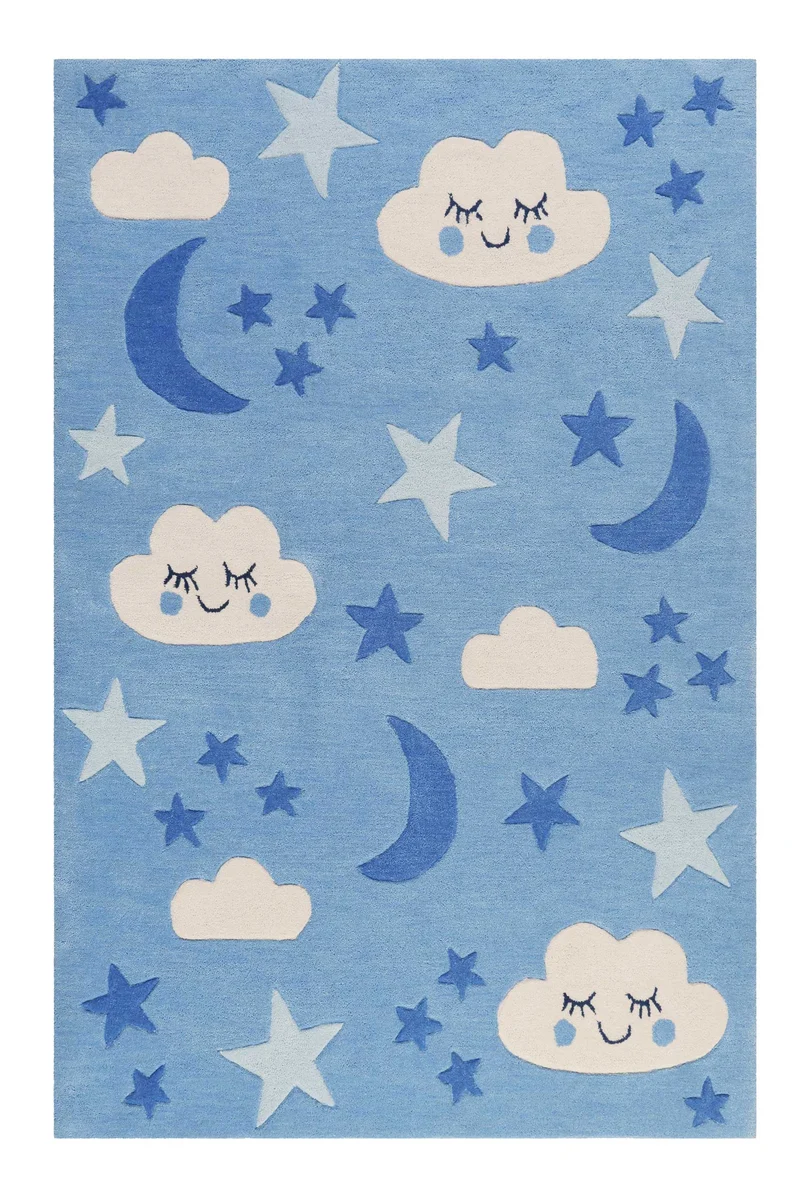 Kinderteppich Blau "LaLeLU" Smart Kids