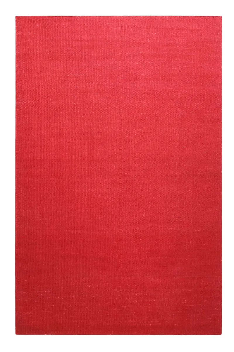 Kelim Teppich Rot aus Baumwolle "Nizza" Green Looop