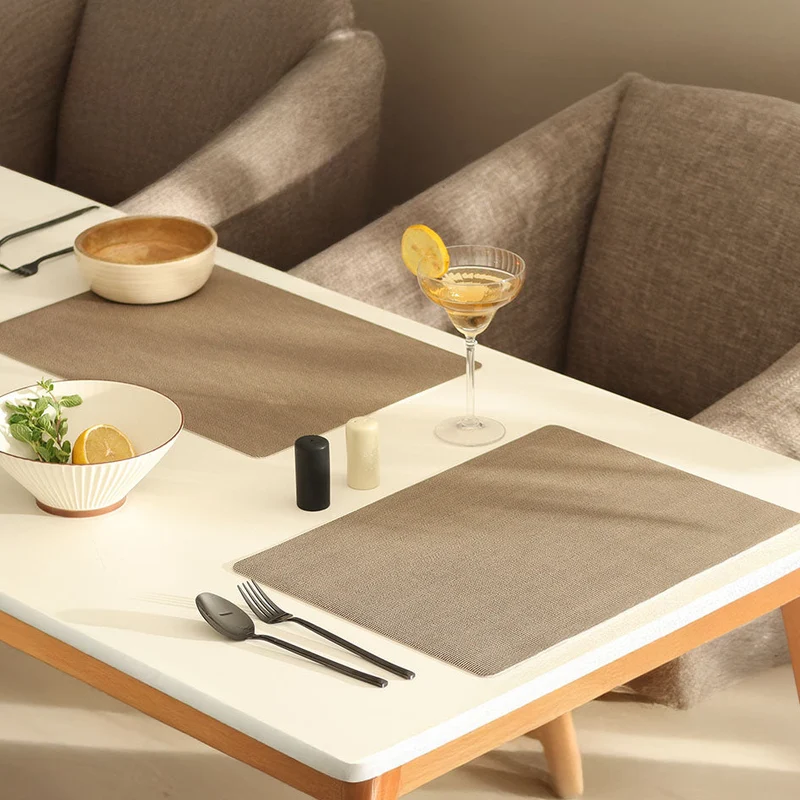 Sisal Rectangular Placemats, Set of 2 - Falafel Brown