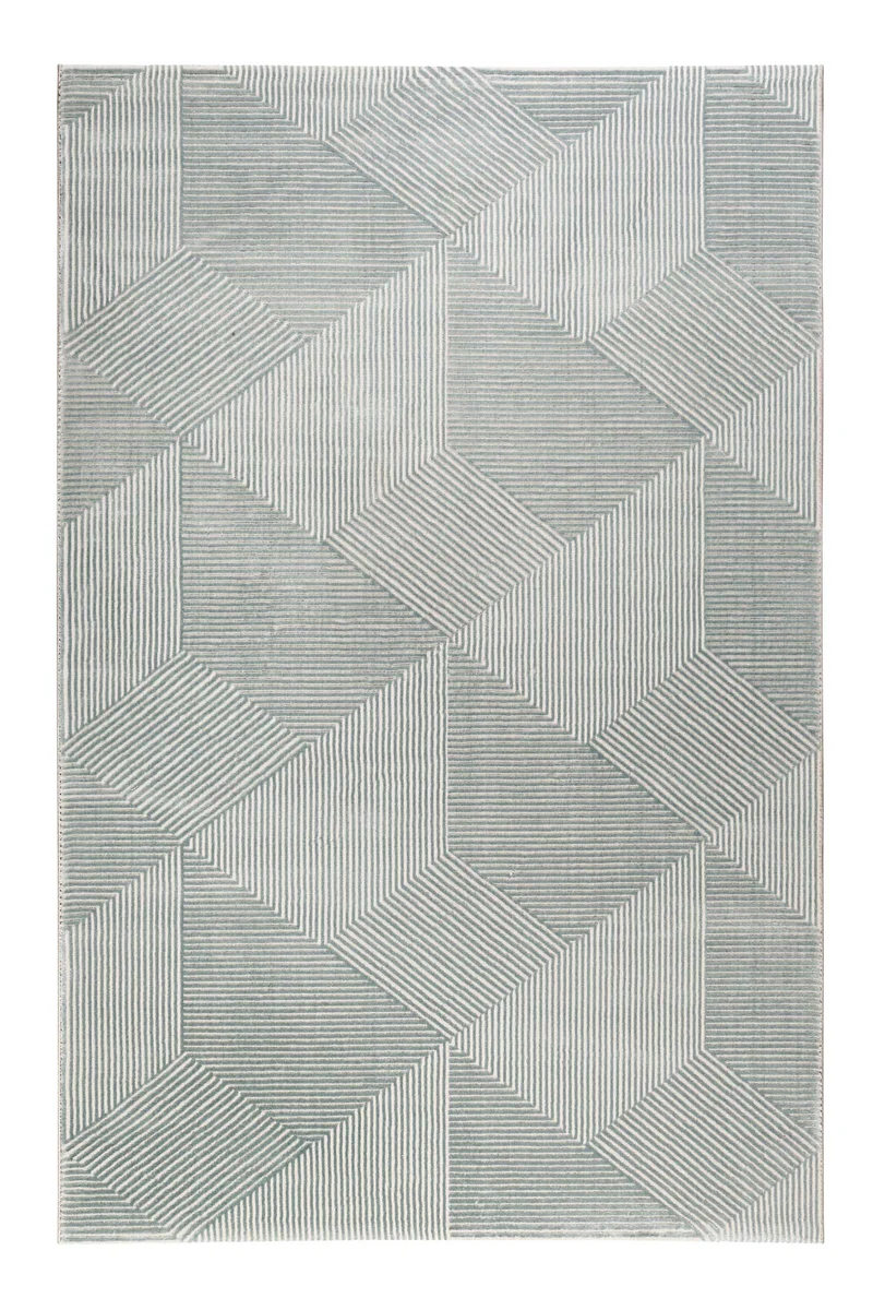 Esprit Teppich Grün Grau Kurzflor "Velvet Groove"