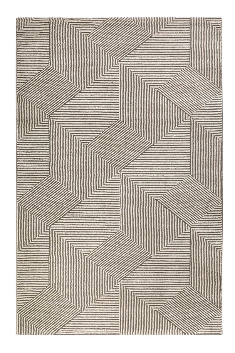 Esprit Teppich Beige Braun Kurzflor "Velvet Groove"
