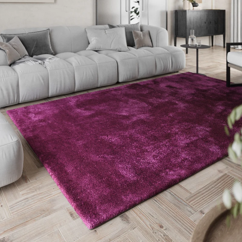 Teppich Pink Violett Hochflor "Pisa" Homie Living