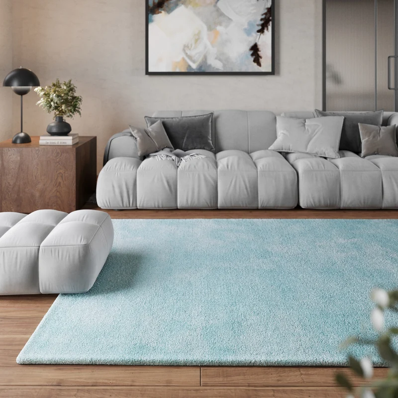 Teppich Türkis Hochflor "Pisa" Homie Living