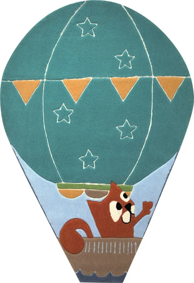 Esprit Kinderteppich Türkis Blau "Balloon"