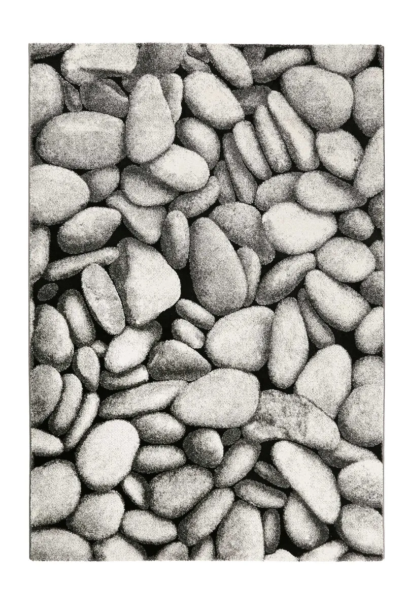 Teppich Grau Anthrazit Kurzflor "Stony Island" WECONhome