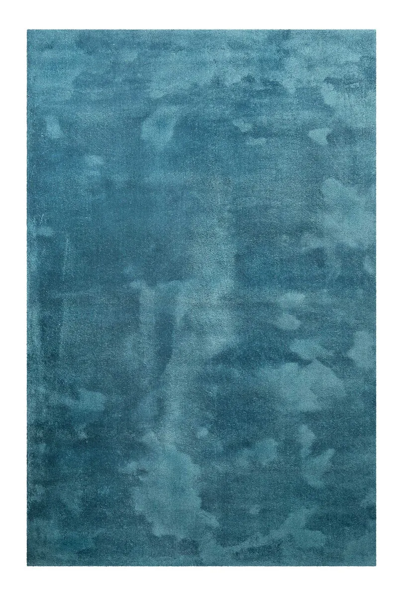 Teppich Petrol Türkis Hochflor "Sienna" Homie Living