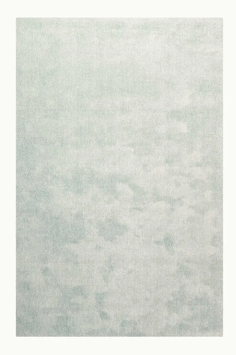 Teppich Mintgrün Beige meliert Hochflor "Sienna" Homie Living