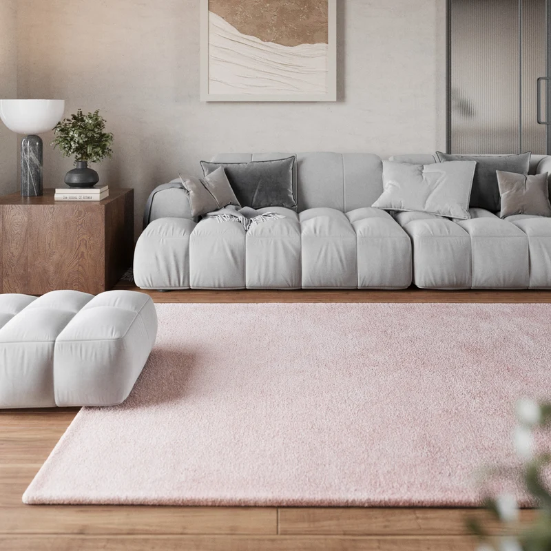 Teppich Rosa Hochflor "Pisa" Homie Living
