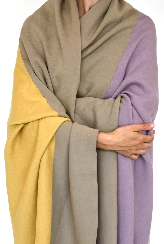 Knit Cotton Blanket "Two Fold Sandy Beige" by Michele Rondelli