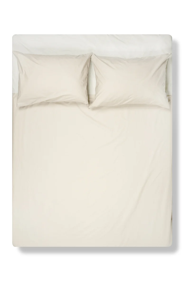 Percale Cotton Summer Cuff Sheet – Midgrey / Light Grey
