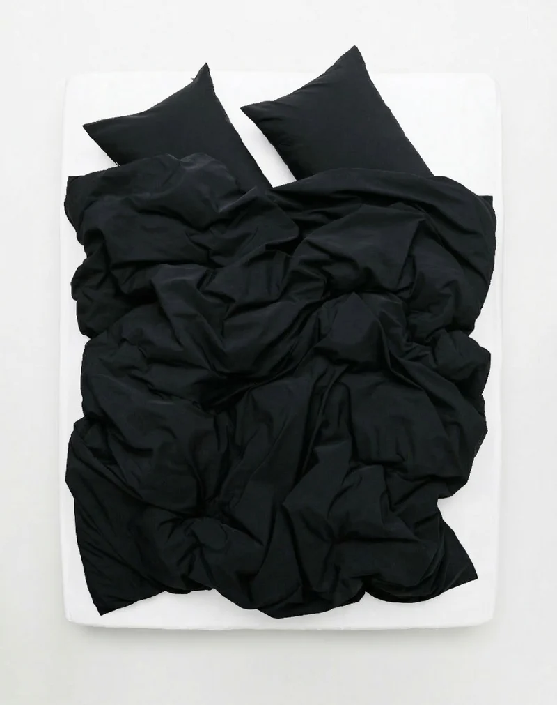 Vintage Egyptian Cotton Bedding in Black Night Color