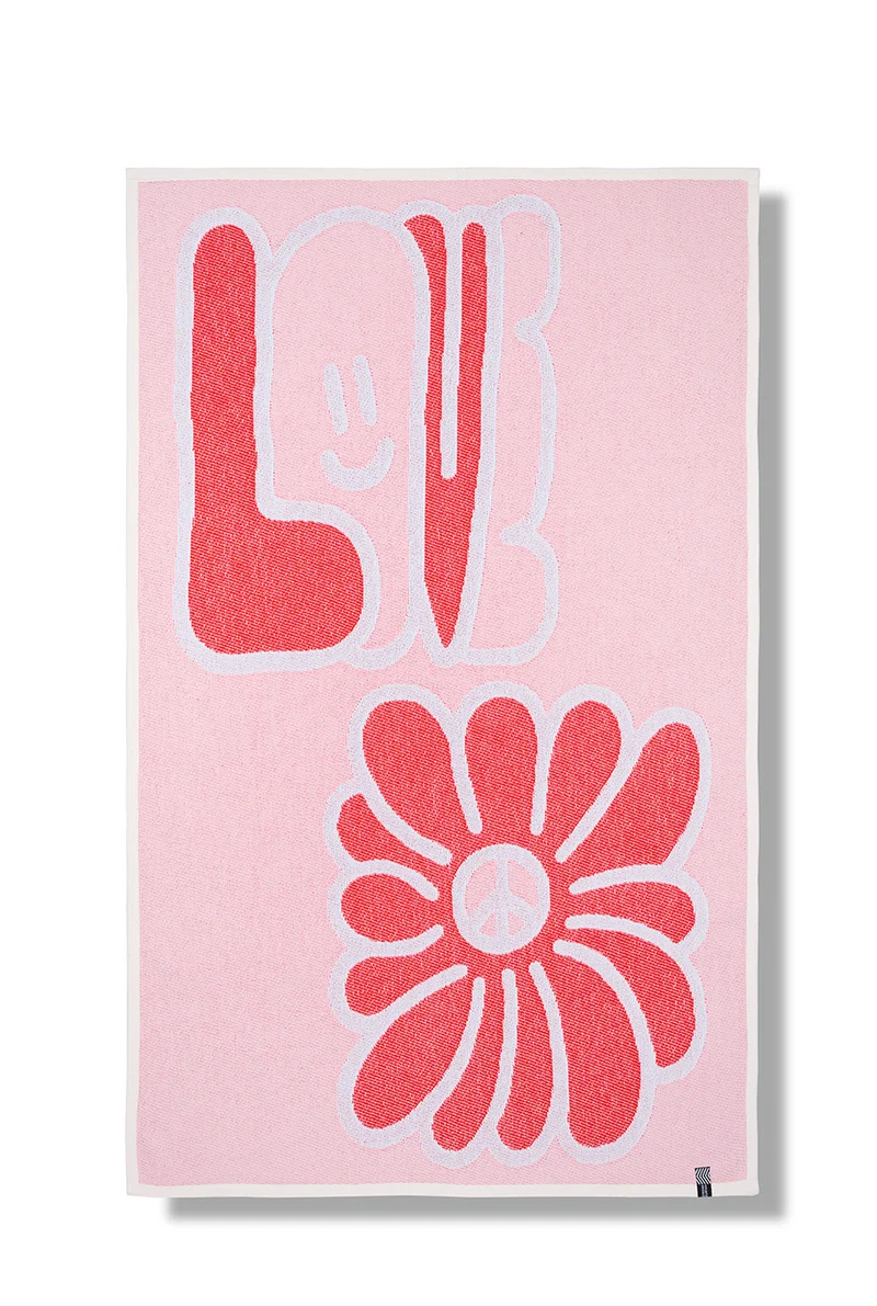 Cotton Beach Towel & Mini Blanket “Love” by Jody Barton