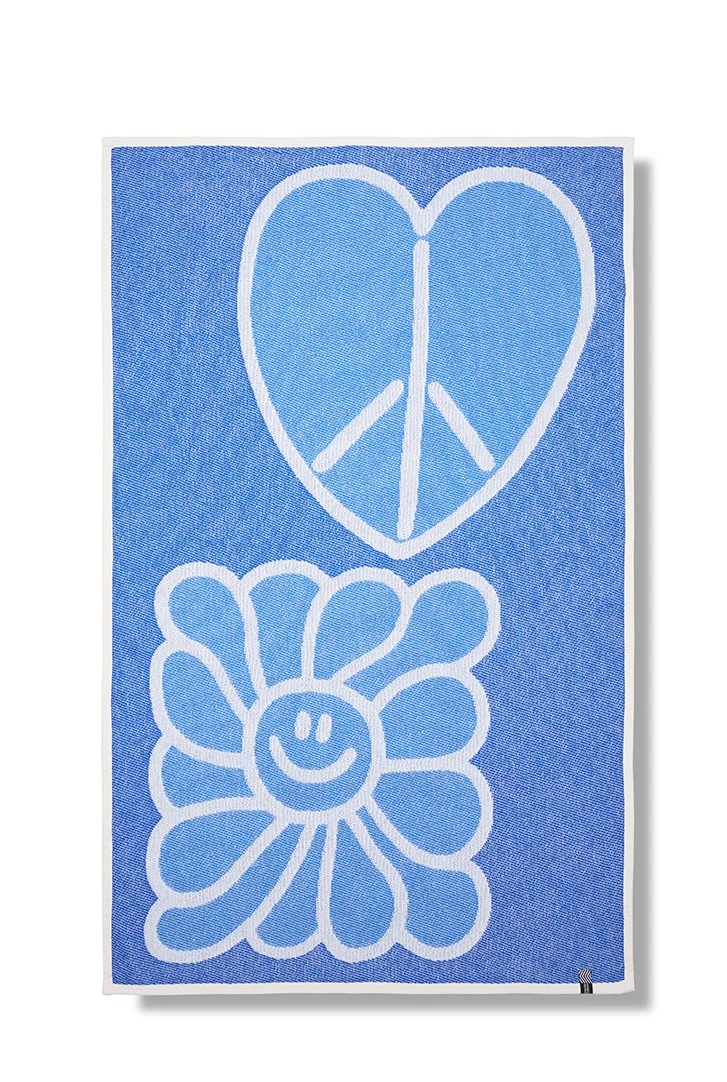 Cotton Beach Towel & Mini Blanket “Peace” by Jody Barton