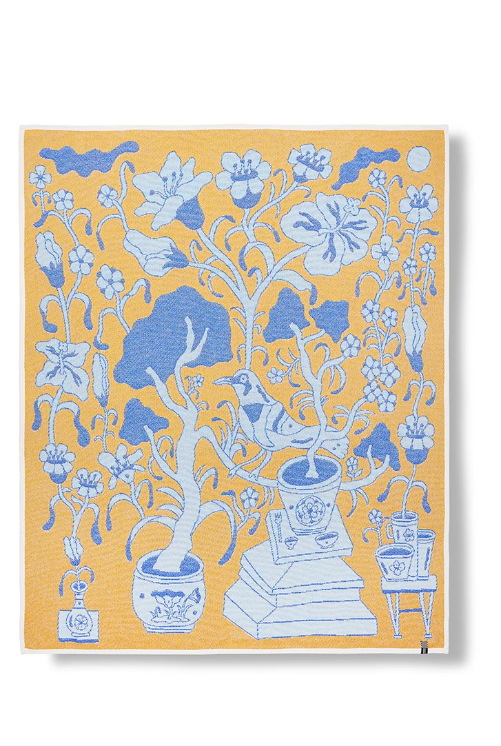 Cotton Blanket “Botanical” by Jacco Bunt
