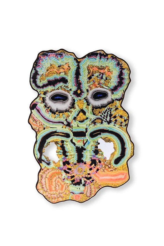 "BAUBAU Fossil psychic" Recycled Artist Rug by Kerstin Brätsch - Col Acid