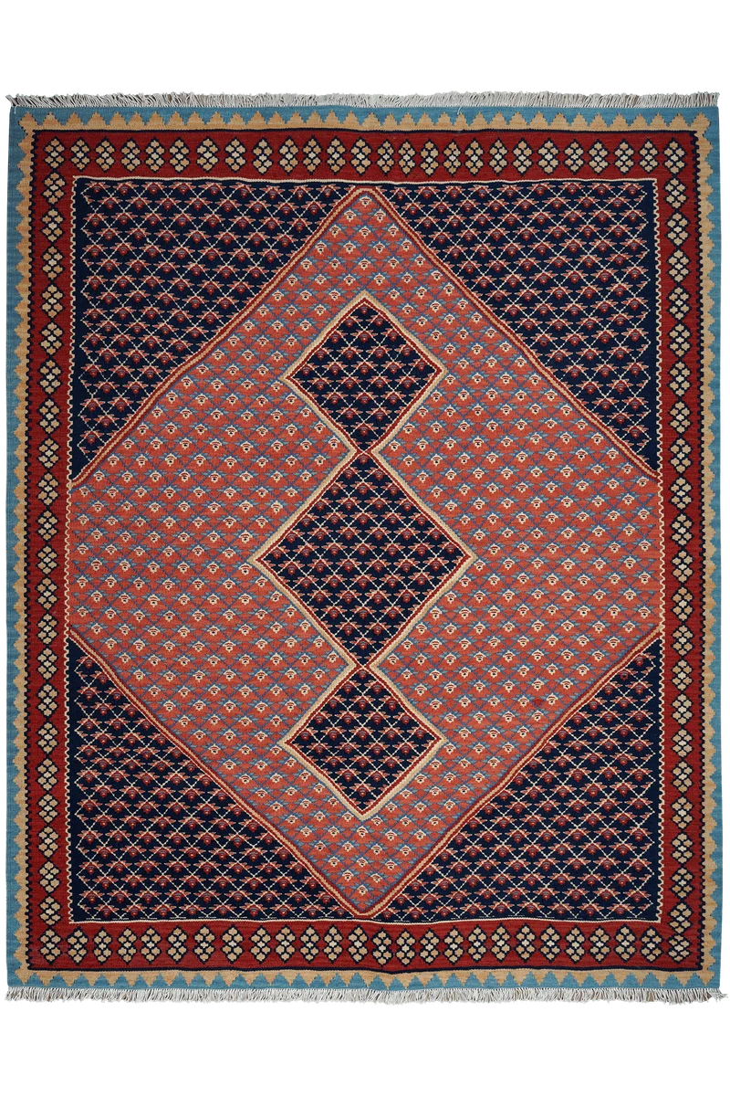 Kelim Senneh · Handgewebt – Rot, 200x160 cm