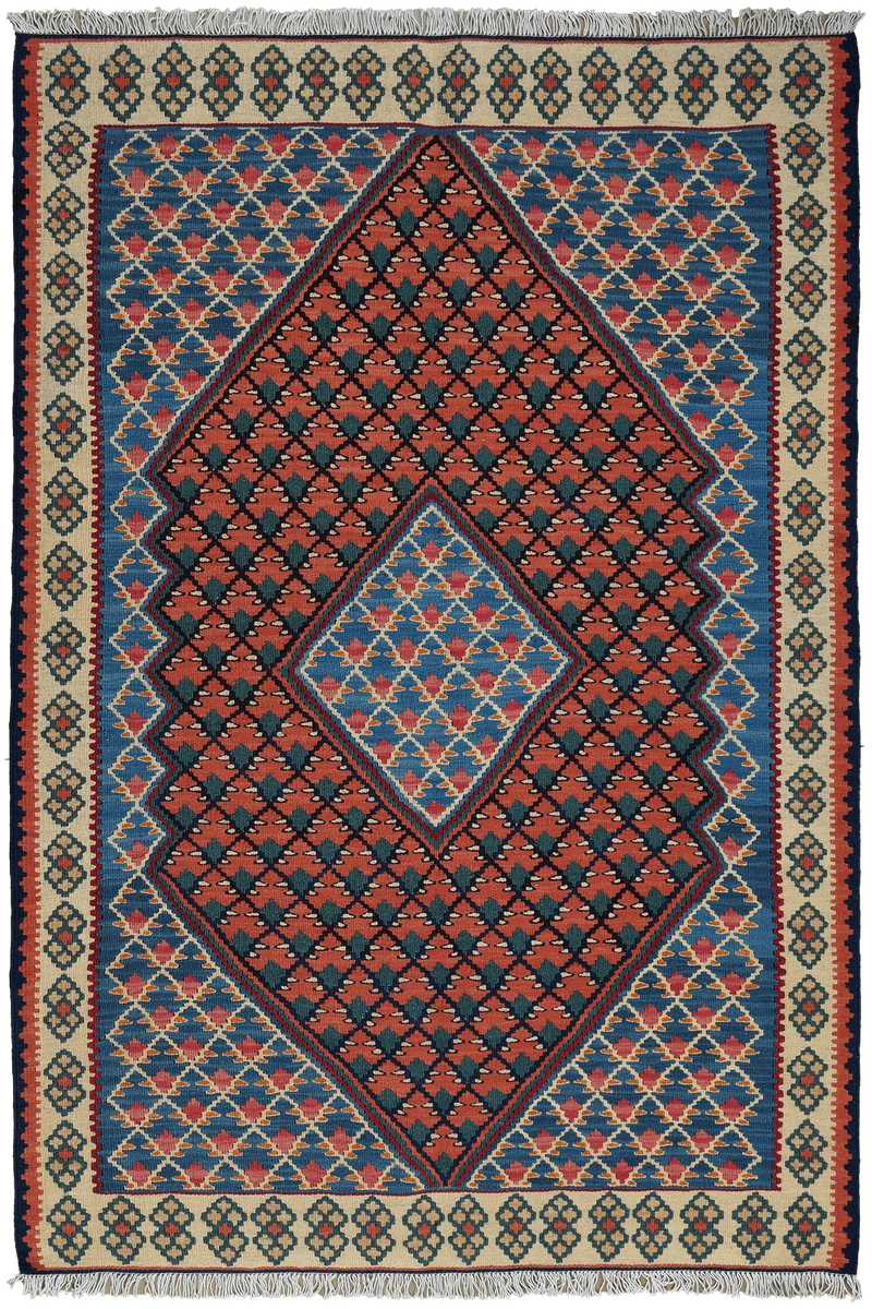 Kelim Senneh · Handgewebt – Rosa, 155x105 cm