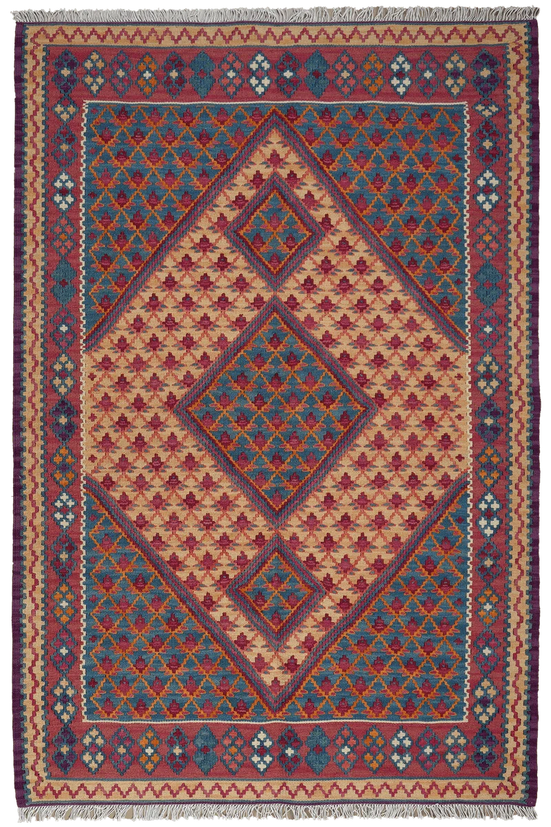 Kelim Senneh · Handgewebt – Beige, 161x107 cm