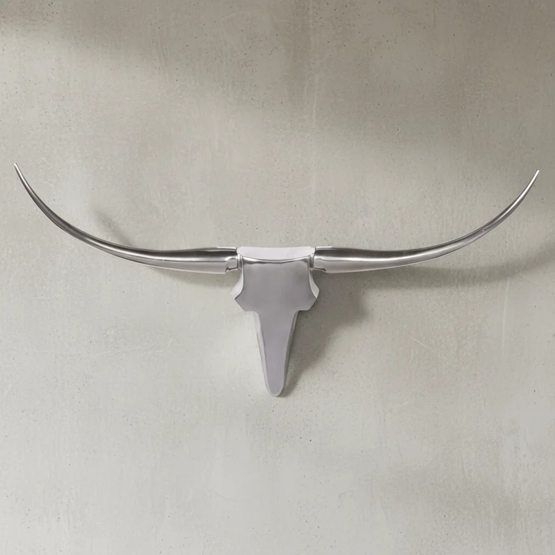 Wanddeko Bull Geweih aus Aluminium