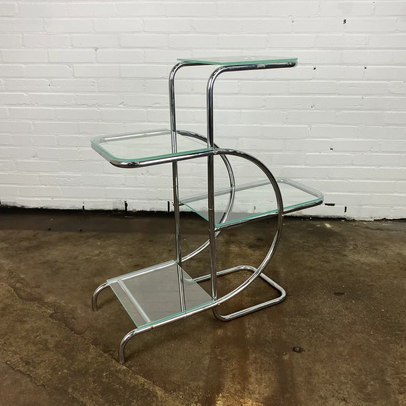 Orginele Bauhaus tubular frame etagere / plant stand