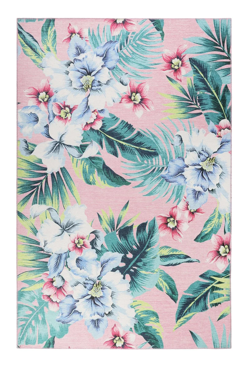 Accessorize Teppich 190x290 Pink Blumenmuster