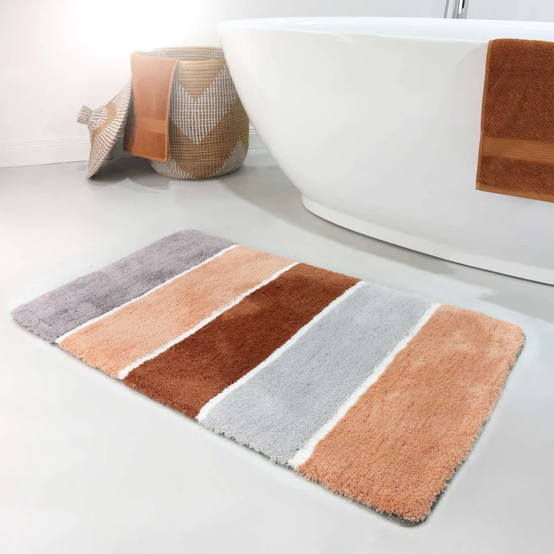 Badteppich Lachs Grau Braun "Rio Marina" Homie Living