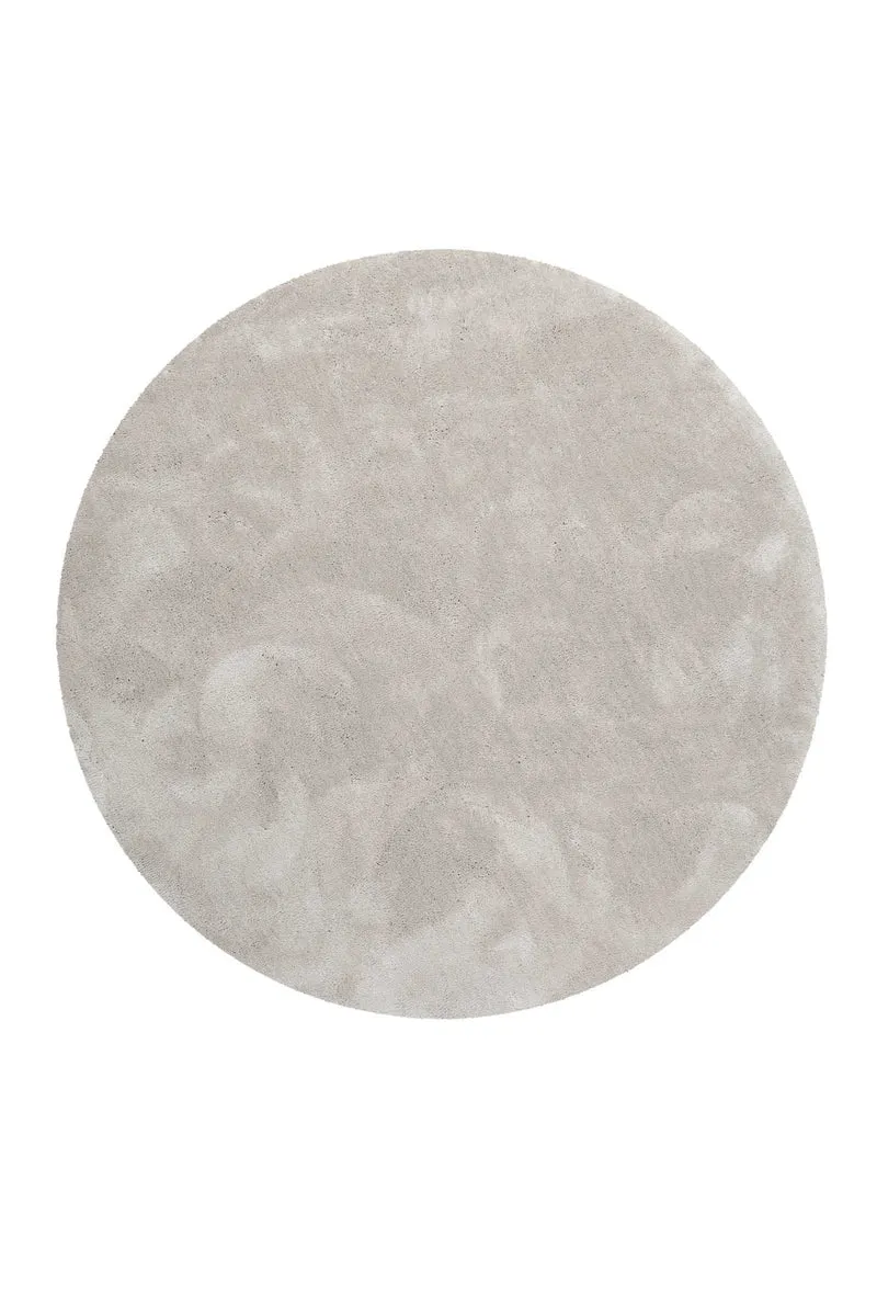 Esprit Teppich Rund Hellgrau Creme Hochflor "Relaxx"