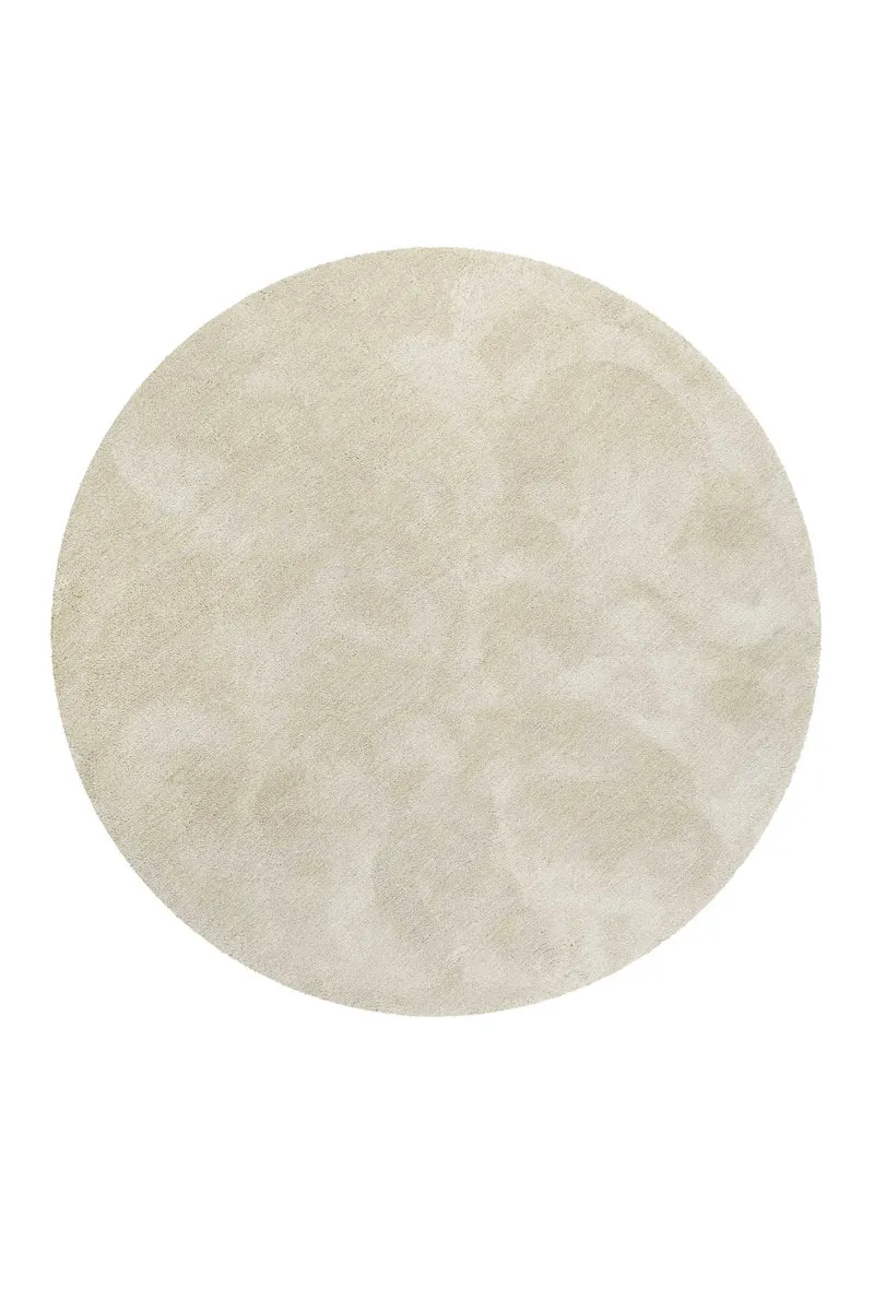 Esprit Teppich Rund Creme Beige meliert Hochflor "Relaxx"