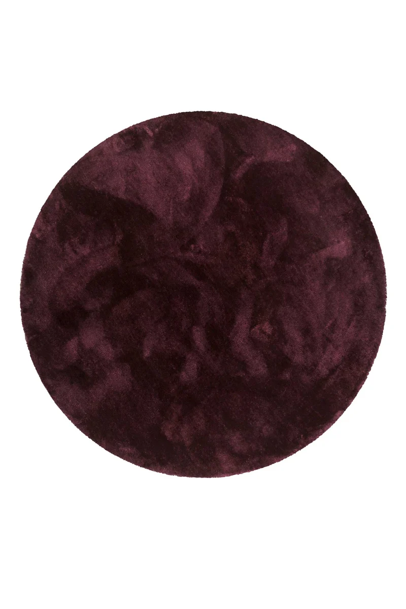 Esprit Teppich Rund Bordeaux Rot Hochflor "Relaxx"