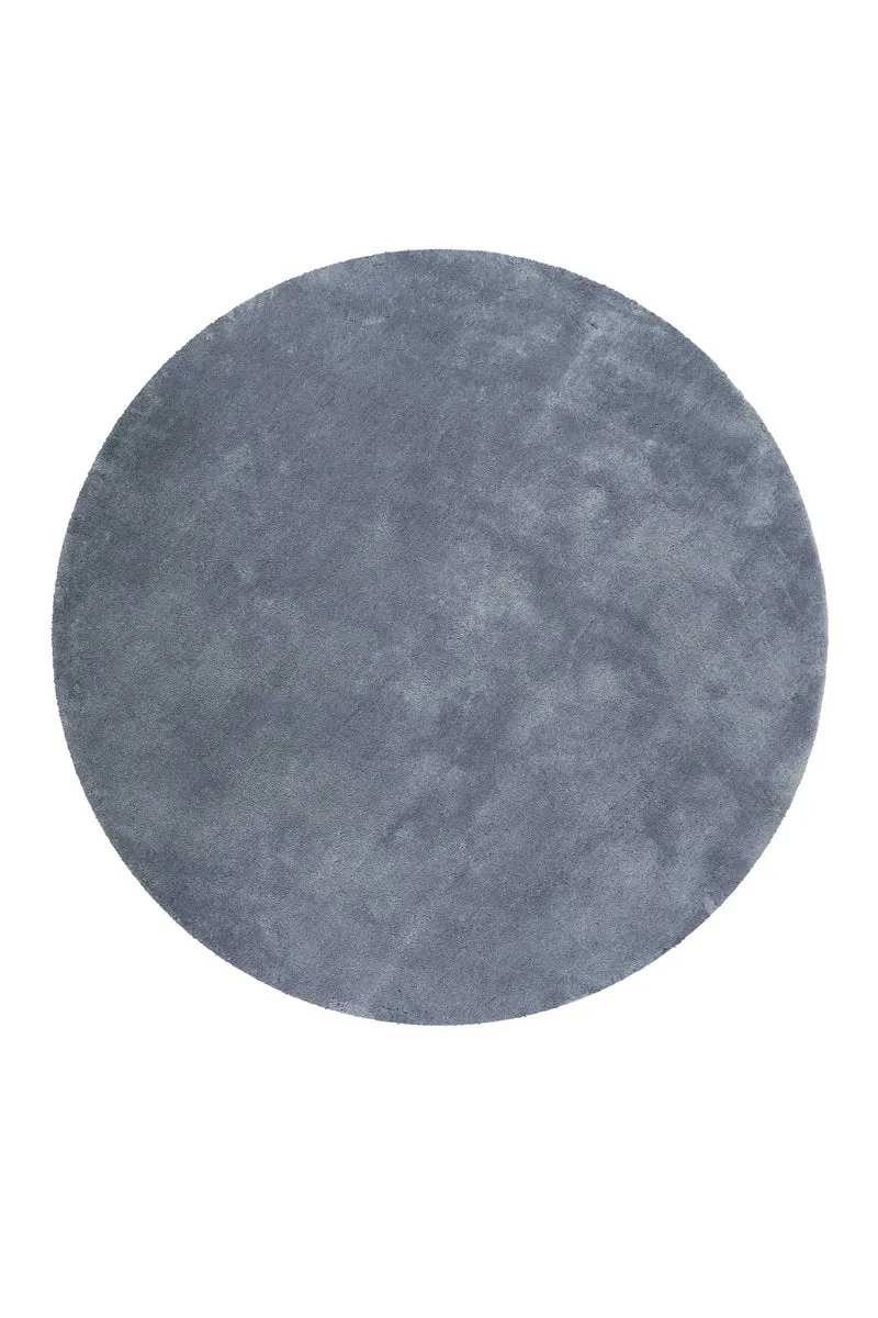 Esprit Teppich Rund Blau Grau Hochflor "Relaxx"