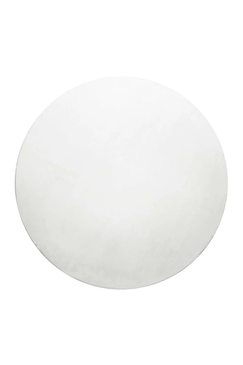 Kunstfell Teppich Rund Creme Weiß soft & weich "Villa Rosso" Homie Living