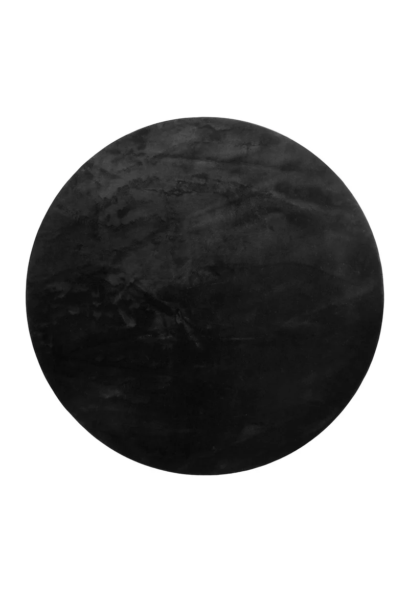 Teppich Rund Schwarz soft & weich "Lago" Homie Living