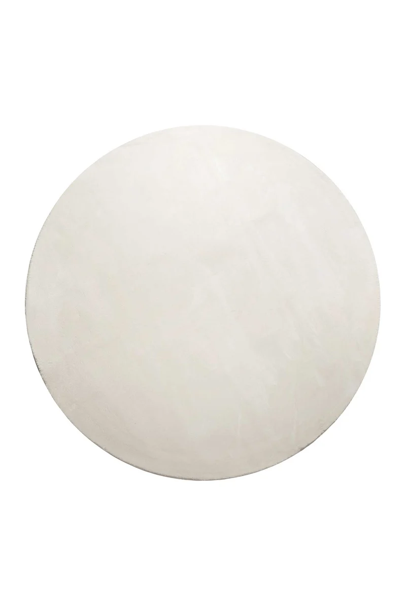 Teppich Rund Creme Beige soft & weich "Lago" Homie Living