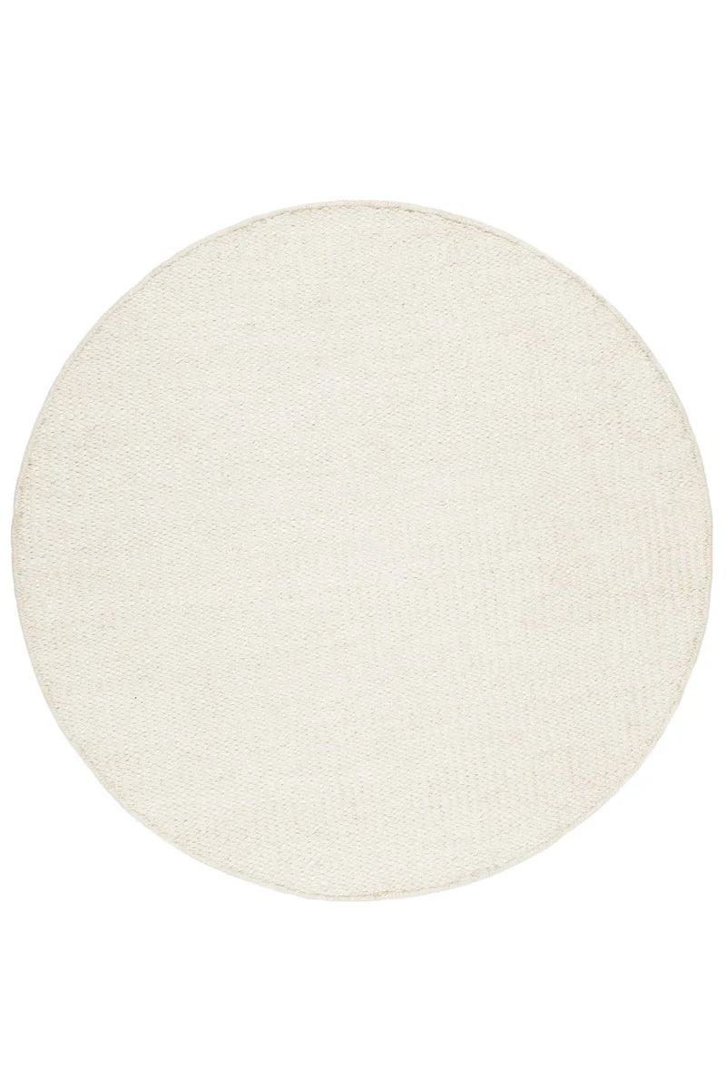 Esprit Kelim Teppich Rund Creme Weiß aus Jute & Wolle "Gobi"