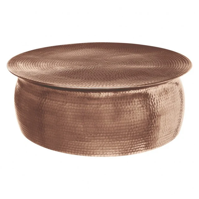 Rose Gold Hammered Aluminium Coffee Table