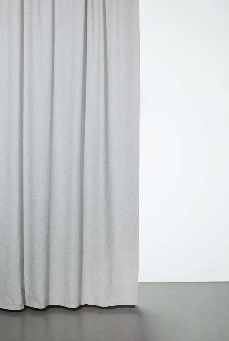 Cashmere Cotton Curtains in Light Grey Color