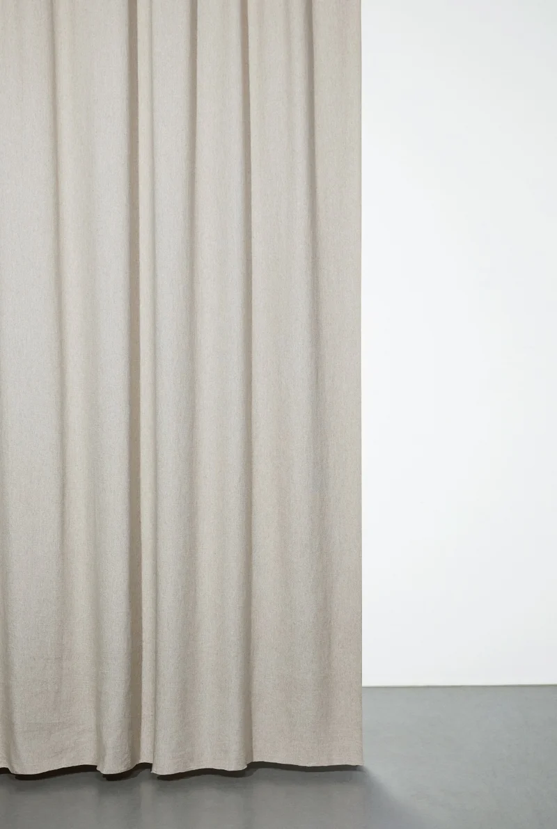 Cashmere Cotton Curtains in Beige Color