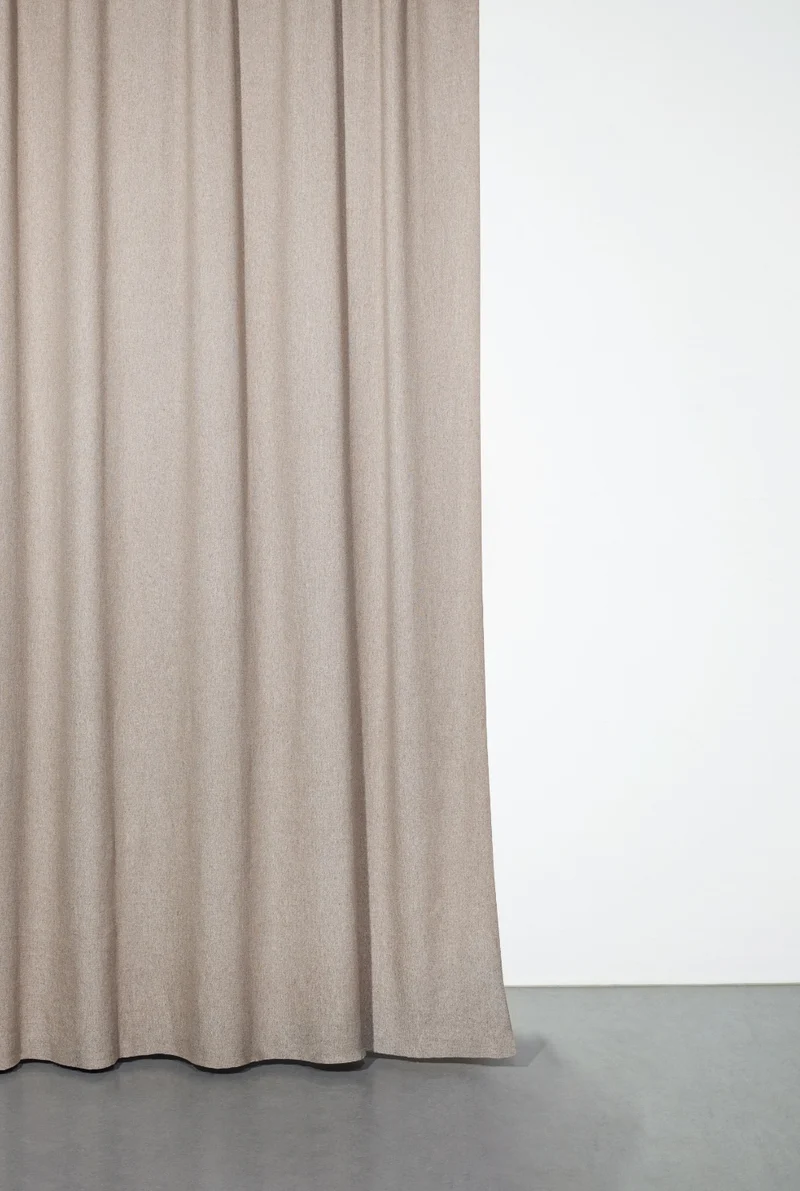 Cashmere Cotton Curtains in Light Brown Color