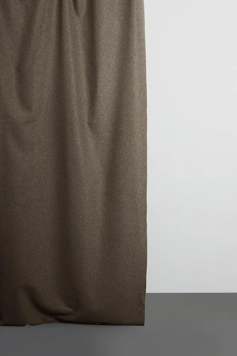 Twill Gaberdine Weave Curtain “Harry” in Mocca
