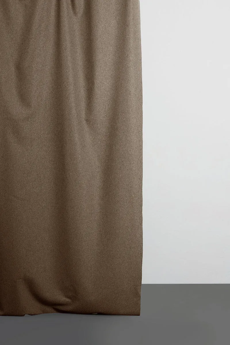 Twill Gaberdine Weave Curtain “Harry” in Chestnut