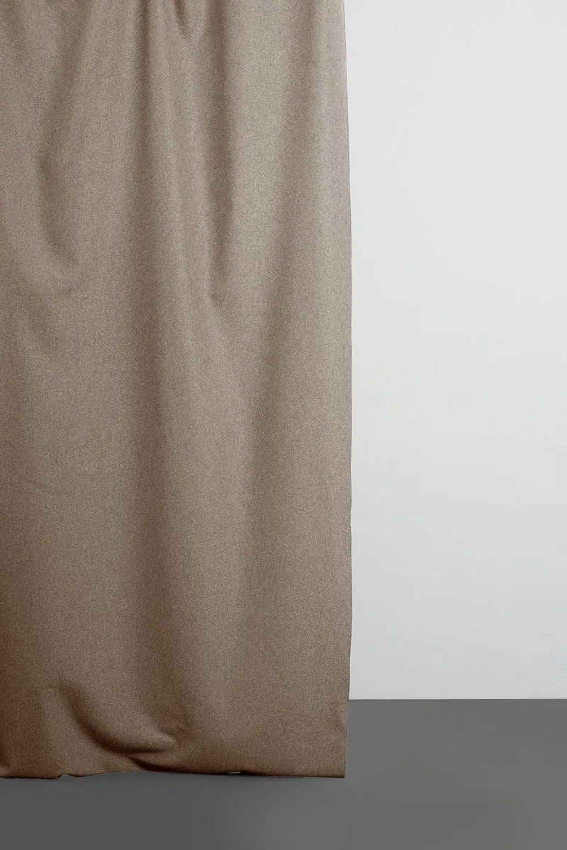 Twill Gaberdine Weave Curtain “Harry” in Brown