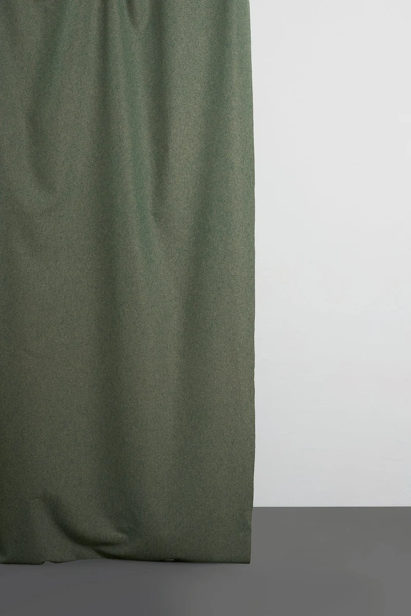 Twill Gaberdine Weave Curtain “Harry” in Green