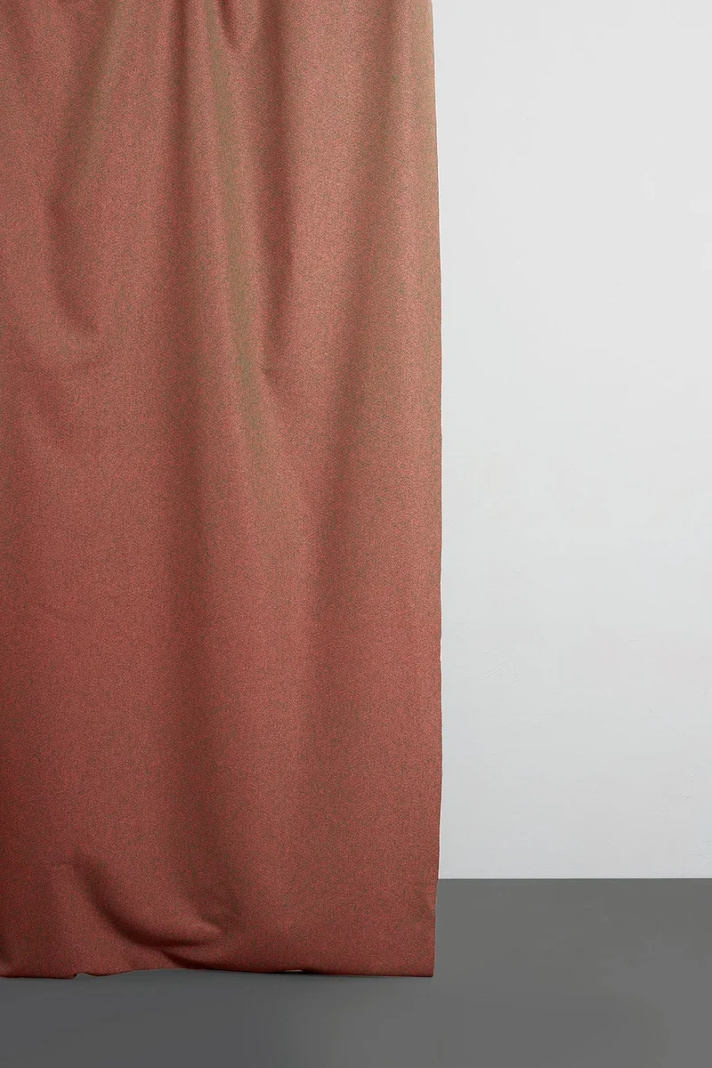 Twill Gaberdine Weave Curtain “Harry” in Terracotta